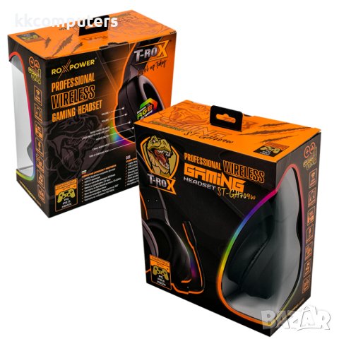 Безжични гейминг слушалки ROXPOWER T-ROX ST-GH709W      Производител: Roxpower     Модел: ST-GH709W, снимка 5 - Слушалки и портативни колонки - 44030322