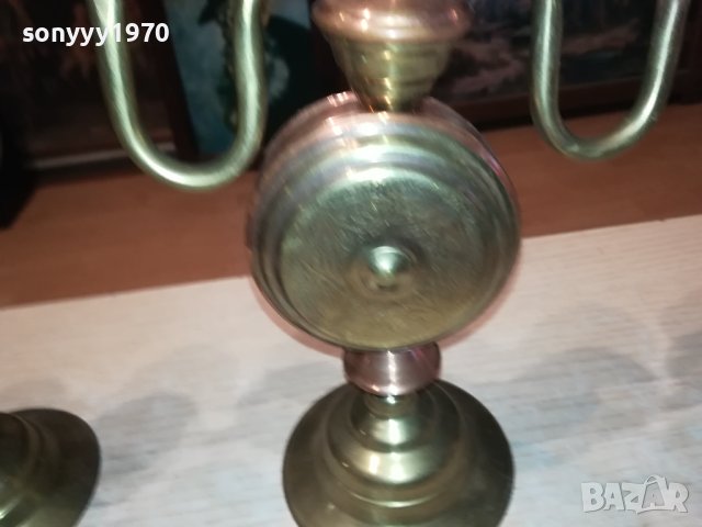 ДВА СВЕЩНИКА ОТ ФРАНЦИЯ 0801240852, снимка 8 - Антикварни и старинни предмети - 43706925