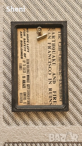 Дървена ретро декоративна рамка за снимки и бележки