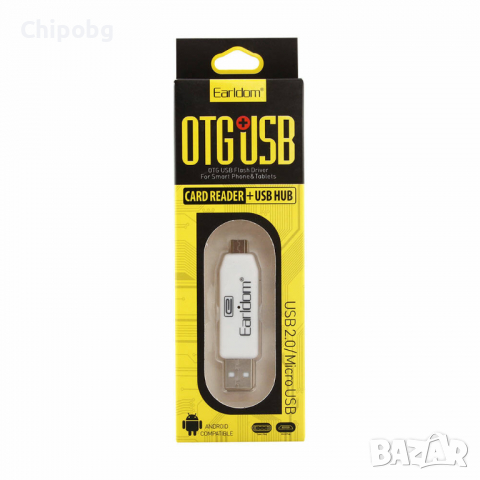 Преходник Earldom ET-OT05, USB F към Micro USB, Четец за карти, OTG, Различни цветове, снимка 3 - Кабели и адаптери - 36456522