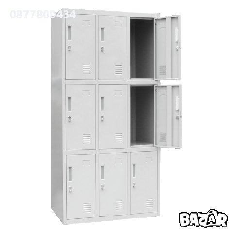 Метални гардеробчета 8-12 отделения-за съблекални,магазини,фитнес зала,училищен салон.ПРОМО, снимка 4 - Шкафове и рафтове - 43085101