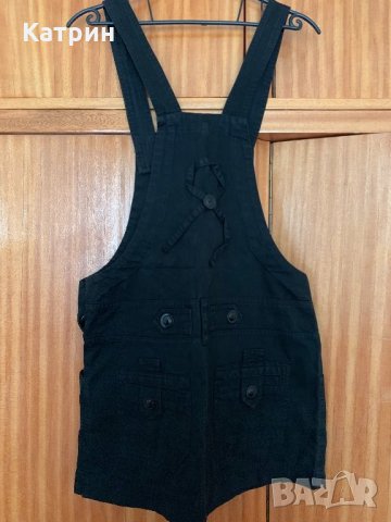 Черен гащеризон памучен, снимка 2 - Гащеризони - 26553948