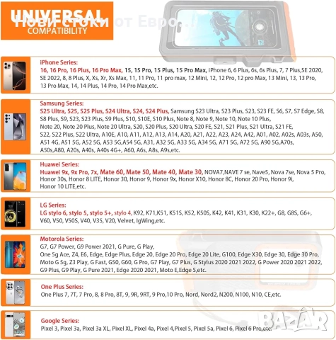 Водоустойчив калъф за телефон, за гмуркане на открито, шнорхелинг, плуване, сърф, снимка 2 - Водни спортове - 52475067