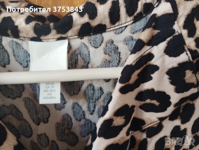 Рокля-риза h&m - леопардова, снимка 3 - Туники - 51157569