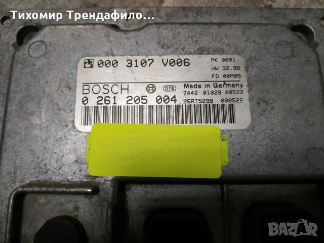 ECU SMART FORTWO 0.6 BOSCH 0 261 205 004, 0261205004, 000 3107 V006 компютър за смарт 0.6 бензин 