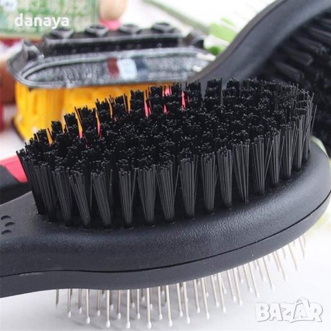 2232 Двустранна четка за домашни любимци, снимка 4 - За кучета - 33659366