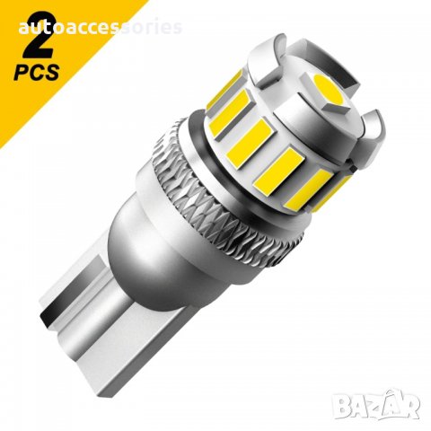 Крушки диодни 2x W5W LED T10 LED Canbus 4014 3020 SMD 12V 6500K, #1000052402, снимка 2 - Аксесоари и консумативи - 34807833