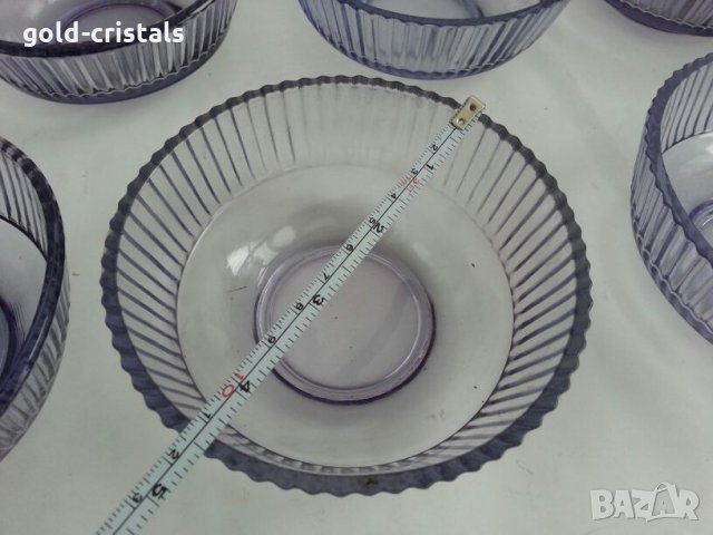 ретро купички цветно лилаво стъкло , снимка 3 - Антикварни и старинни предмети - 26224592