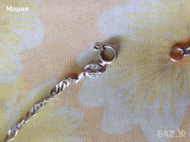 Дамско сребърно колие, снимка 4 - Колиета, медальони, синджири - 52210342