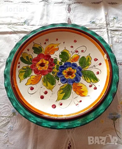 Ръчно рисувани стенни чинии, снимка 4 - Антикварни и старинни предмети - 49927813