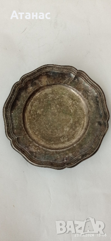 Посребрена чинийка,маркирана., снимка 1 - Антикварни и старинни предмети - 44913065