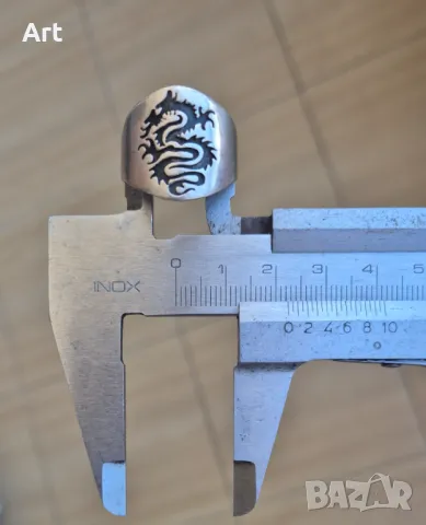 Сребро 925 пръстен с дракон , снимка 3 - Пръстени - 33770785