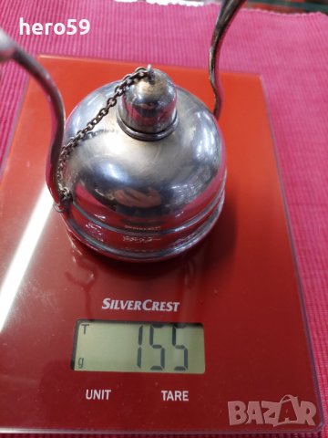 Сребърен примус за подгряване на коняк/сребро, злато/, снимка 1