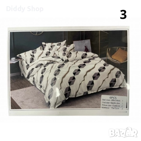 Луксозен спален комплект от 6 части , снимка 3 - Спално бельо - 52723465