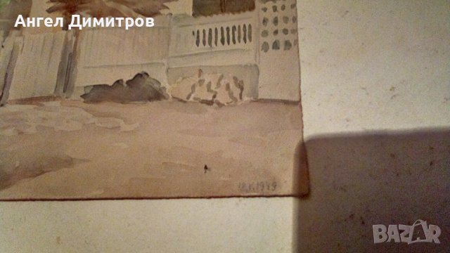 Ангел Ботев картина акварел 1949 г, снимка 9 - Картини - 38970560