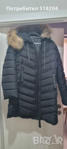 Дамско яке с пухена качулка ХЛ, снимка 4 - Якета - 51940640