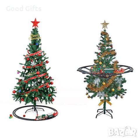 Коледно влакче на релси за елхата със светлина и звук