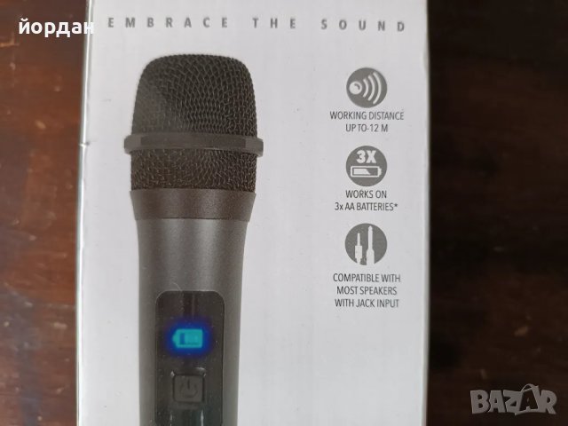 Безжичен микрофон , снимка 2 - Микрофони - 49744483