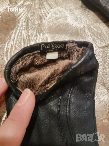 Нови Дамски Топли Ръкавици Изцяло от Естествена Кожа S, снимка 5 - Ръкавици - 53447833