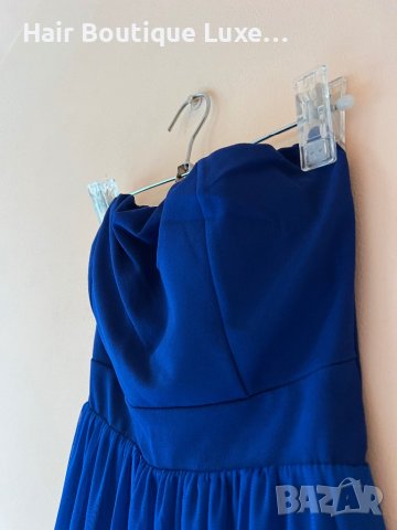 Турско синя рокля без презрамки 💙, снимка 4 - Рокли - 44016855