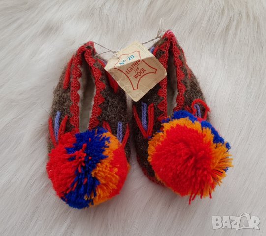  Детски пантофи от чиста вълна №19/20 - НОВИ, снимка 8 - Детски пантофи - 35026084