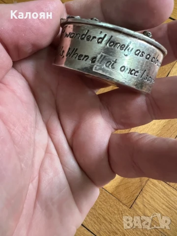 Посребрен кутийка произведена във Великобритания , снимка 5 - Антикварни и старинни предмети - 50984958