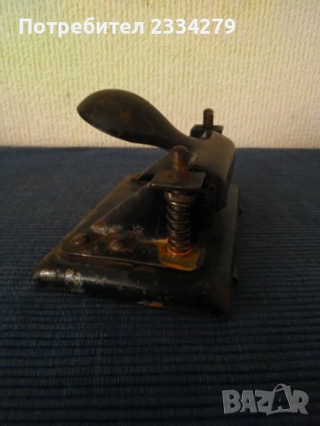 Стар перфоратор и резачка-гелотина за хартия,немски., снимка 4 - Антикварни и старинни предмети - 38811903