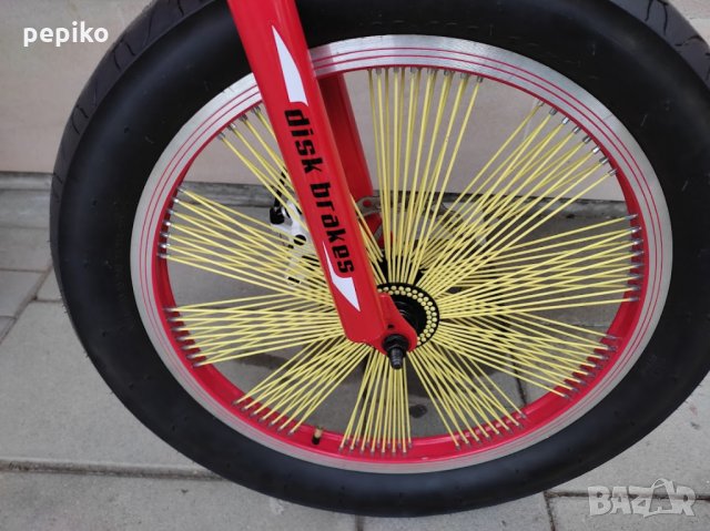 Продавам колела внос от Германия велосипед BMX AVIGO PREMIUM 20 цола дискови спирачки 140 спици, снимка 11 - Велосипеди - 34822920