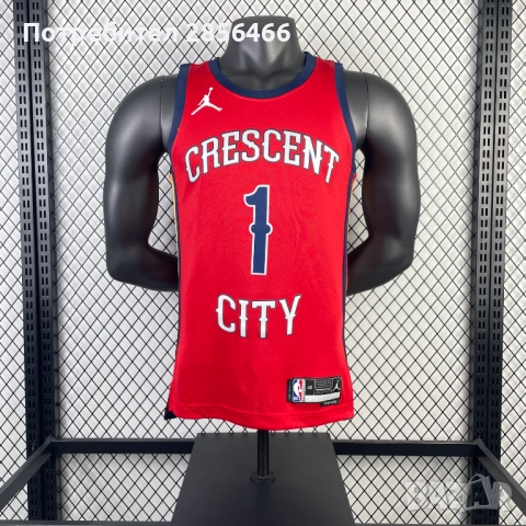 Мъжки потник Jordan New Orleans Zion Williamson размер XL, снимка 9 - Тениски - 52029263