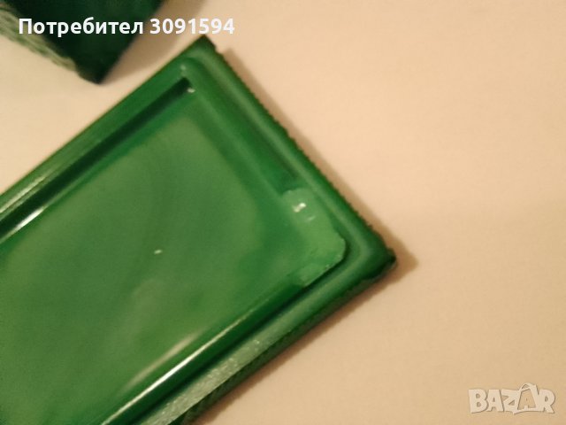 Бохемска стъклена малахитова кутия, снимка 8 - Антикварни и старинни предмети - 44052222