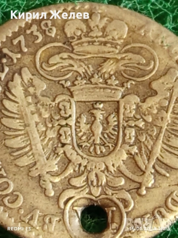 Сребърна монета 6 кройцера 1738г. Карл шести Австрия за КОЛЕКЦИЯ 52936, снимка 6 - Нумизматика и бонистика - 53106526