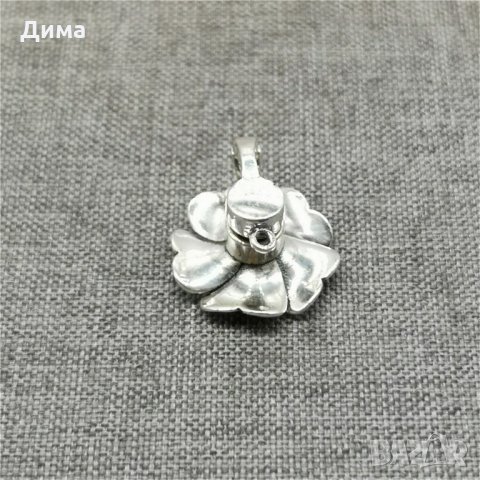  Цвете 0.990 Стерлингово Сребро с магнитна закопчалка за колие - 16 мм - за Бижута, снимка 4 - Колиета, медальони, синджири - 32840974