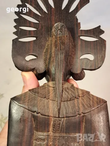 абаносова статуетка екзотична танцьорка 23/5, снимка 6 - Статуетки - 49341143