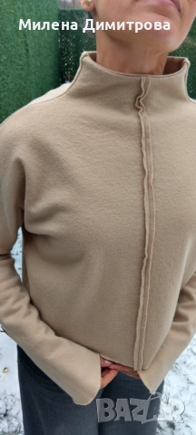 Вълнен пуловер ръчна изработка , снимка 6 - Блузи с дълъг ръкав и пуловери - 53063147
