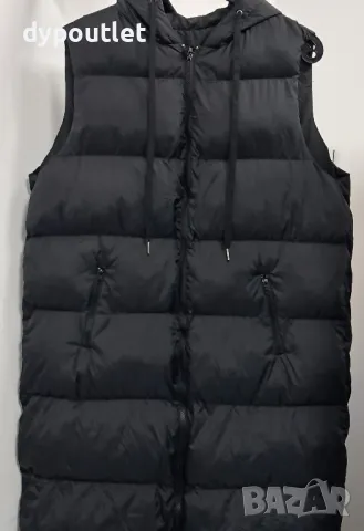 Дамски дълъг елек с качулка, размер - M . , снимка 2 - Елеци - 48518818