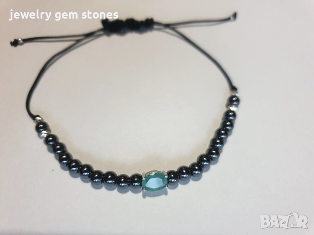 Дамска гривна с естествен Изумруд 0.45 ct