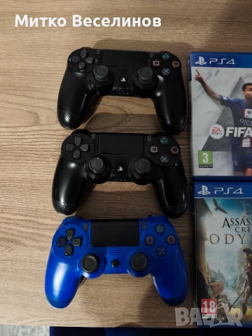 Playstation 4 1tb slim с 3 джойстика и няколко игри, снимка 2 - PlayStation конзоли - 52377728