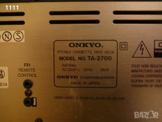 ONKYO TA-2700, снимка 6 - Ресийвъри, усилватели, смесителни пултове - 35314162