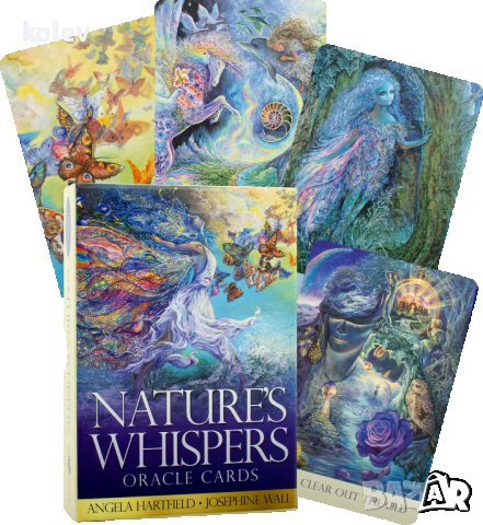 50 карти оракул Nature's Whispers Oracle Cards, красиви изображения, нови