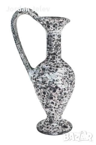 Лава ваза/кана, Франция – Marius Giuge, Vallauris, 1960-1970г., снимка 2 - Вази - 50558813