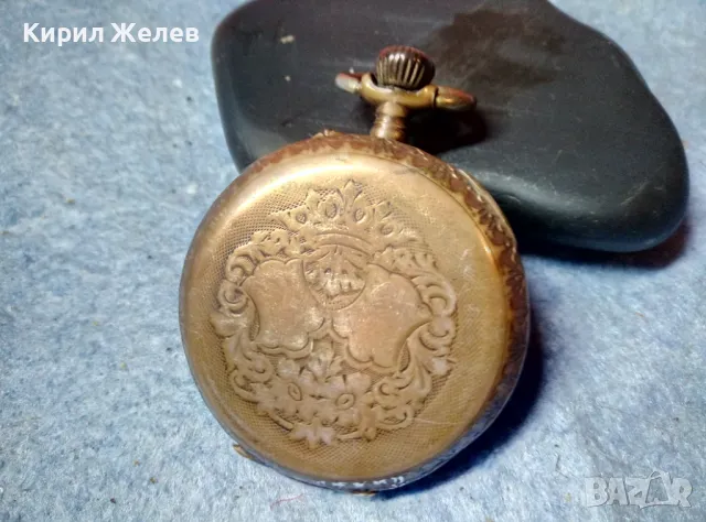 Стар СРЕБЪРЕН ДЖОБЕН ЧАСОВНИК СРЕБРО 800 с ПОЗЛАТА 6 РУБИНА РЕТРО ОРНАМЕНТИРАН 48858, снимка 2 - Антикварни и старинни предмети - 48006248