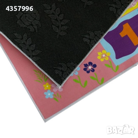 Декоративен правоъгълен килим за деца, Розов, снимка 2 - Мебели за детската стая - 52085698