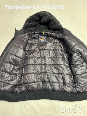 Оригинално Мъжко Яке Superdry много дебело и топло, черно преходно яке, снимка 3 - Якета - 52502437