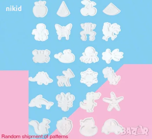 3 бр микс пластмасови форми форма фигурки за изработка с гипс пластелин тесто фондан шоколад, снимка 4 - Форми - 49472136