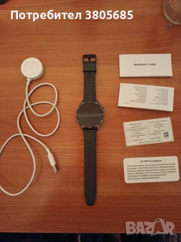 HUAWEI WATCH GT 4, BLACK, Black Fluoroelastomer Strap, 46 MM, PNX-B19, снимка 3 - Смарт часовници - 52670845