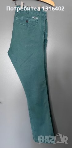 Мъжки зелен панталон Pull&Bear, р-р eur44, снимка 3 - Панталони - 40711454