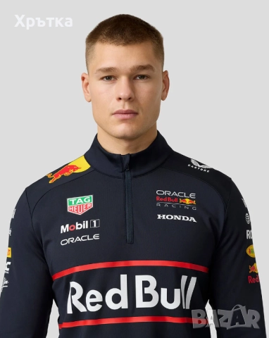 Red Bull Racing F1 Team 1/4 Zip Top - Оригинална мъжка блуза с цип, снимка 8 - Блузи - 52850755
