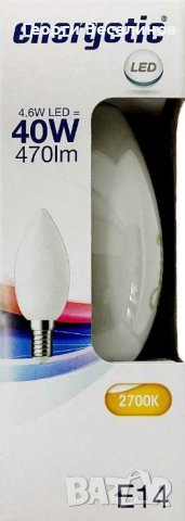 LED крушка E14 Energetics, тип свещ, 4.6W, снимка 1 - Крушки - 43918879