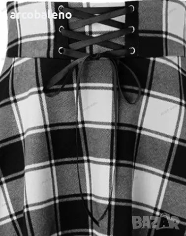 Дамска ежедневна модна карирана пола, 3цвята , снимка 5 - Поли - 49622638