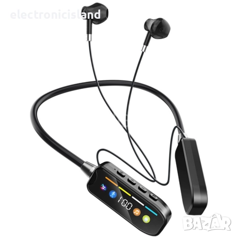 Безжични Bluetooth 5.4 слушалки HiFi стерео за спорт с лента за врата микрофон LED, слот за SD карта, снимка 6 - Bluetooth слушалки - 52354132